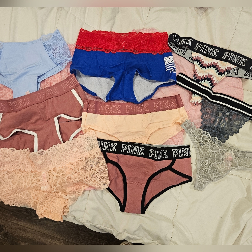 9 Pack PINK Panties